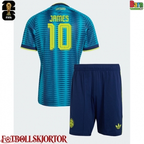Colombia James Rodriguez #10 Borta Kläder Barn VM 2026 Kortärmad (+ Korta byxor)